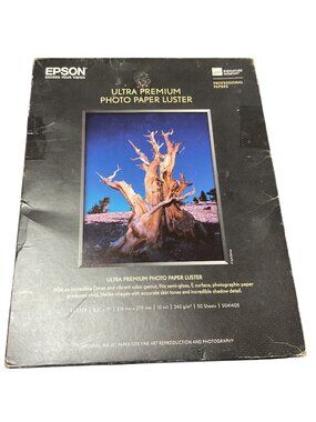 NIP Epson Ultra Premium Photo Paper Luster 8.5x11" 50 Sheets Semi-Gloss Inkjet
